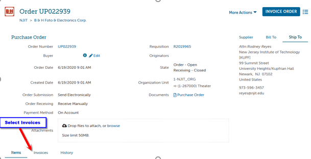 Select Invoices
