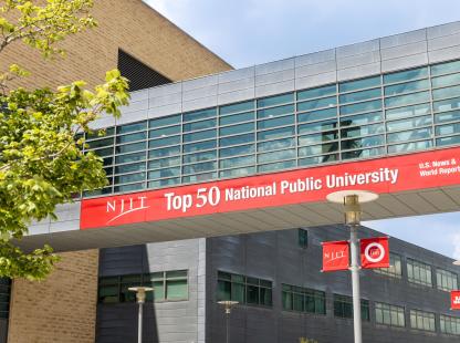 Ranking sign on Campus Building
