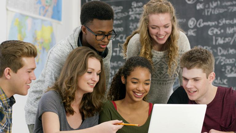 Students on campus