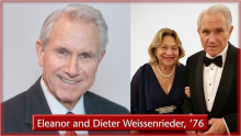 Eleanor and Dieter Weissenrieder, ’76 