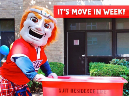 NJIT Highlander on move-in day