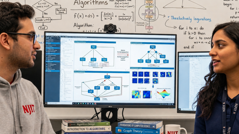 Students in a CS lab